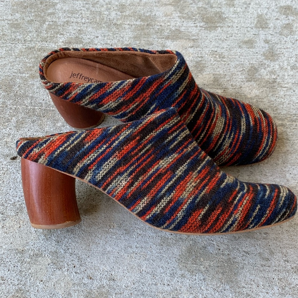 Jeffrey Campbell Yucca Striped Multi Colored Heeled Mules